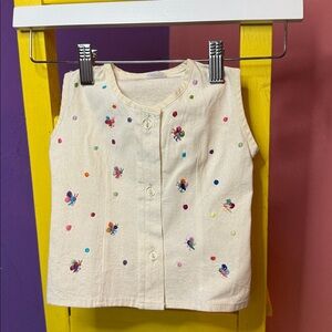 Colorful Embroidered Sleeveless Top and shorts set.